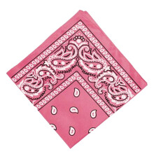 Unisex Cotton Paisley Bandana Cowboy Head Scarf Head Wrap Pink