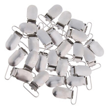 25Pcs Pacifier Suspender Holder Clip Strap Clips DIY Sewing Craft Loop