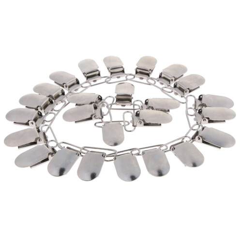 25Pcs Pacifier Suspender Holder Clip Strap Clips DIY Sewing Craft Loop 1