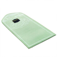 Prayer Rug Prayer Mat for Ramadan Portable Worship Kneel Embossing Floor Carpets Non-Slip Soft Meditation Mat Green