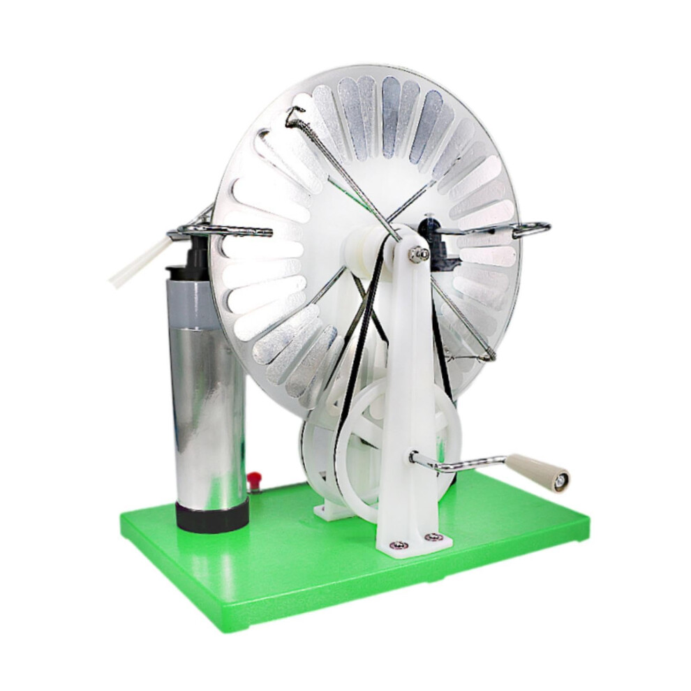 Electrostatic Generator with Leyden Jar, Adjustable Discharge,  Voltage Physics Experiment Tool