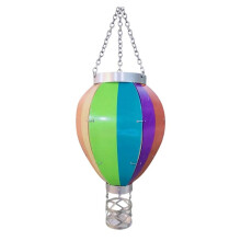 Outdoor Lanterns Hot Air Balloon Solar Lantern with Candle Holder for Garden Decor,Hanging Solar Lights Outdoor Rainbow