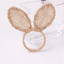 6 Pièces Ronds de Serviette Oreilles de Lapin de Pâques Ronds de Serviette Support Ronds de Serviette Boucles Décoration de Table à Manger