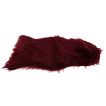 60x90cm Shaggy Soft Faux Sheepskin Area Rug Floor Carpet Mat Wine Red