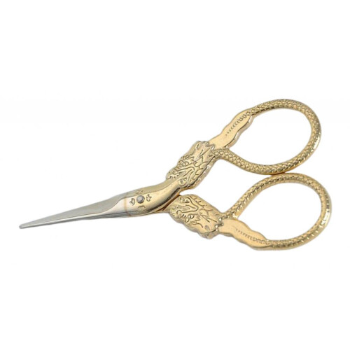 Dragon Pattern Handle Stainless Steel Sewing Embroidery Scissors Golde 2