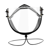 Clear Transparent Face Shield Mask Anti Fog Face Covering Black