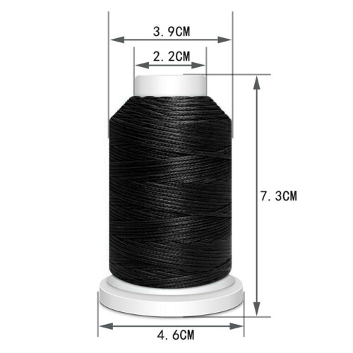 Waxed Thread Polyester Cord for Sewing Stitching Leather Craft Black 1