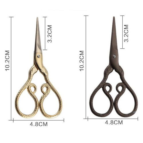 Snake Design Handle Stainless Steel Tailor Sewing Embroidery Scissors 1