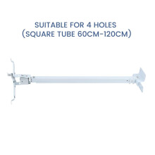 Projector Hanger Square Tube 60cm-120cm Wall Mount for 4-Hole Multi-Functional Convenient Projector Hanger Bracket