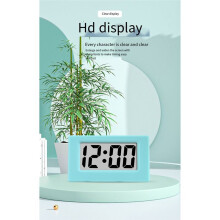 -Uhr, Dreieckig, LED-Bildschirm, Elektronischer Digitaler Alarmbildschirm, Tischuhr für Zuhause, Büro, Tisch, Schlafzimmer, Dekoration, Schwarz