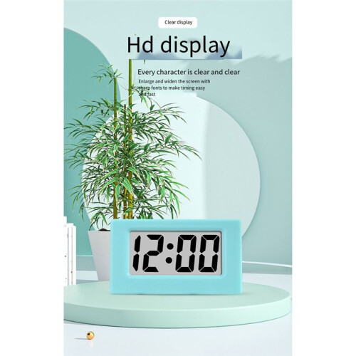 Clock Triangle LED Screen Lectronic Digital Alarm Screen Desktop Clock for Home Office Table Bedroom Decor Black