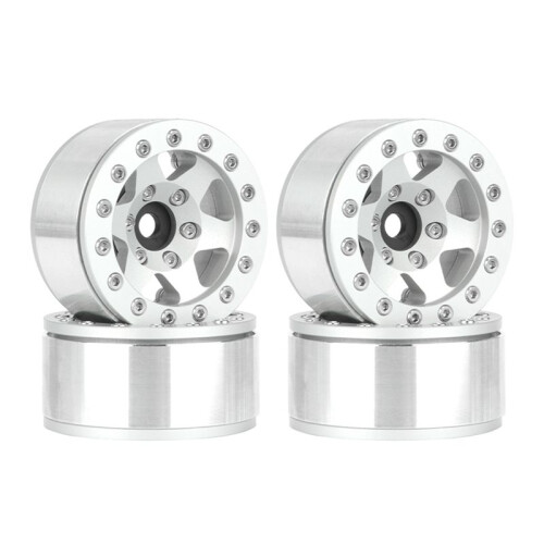 Carro de Escalada com Pneu de Roda de Metal de 1,55 Polegadas com Bordas Prateadas AX90069 para JIMNY CC01