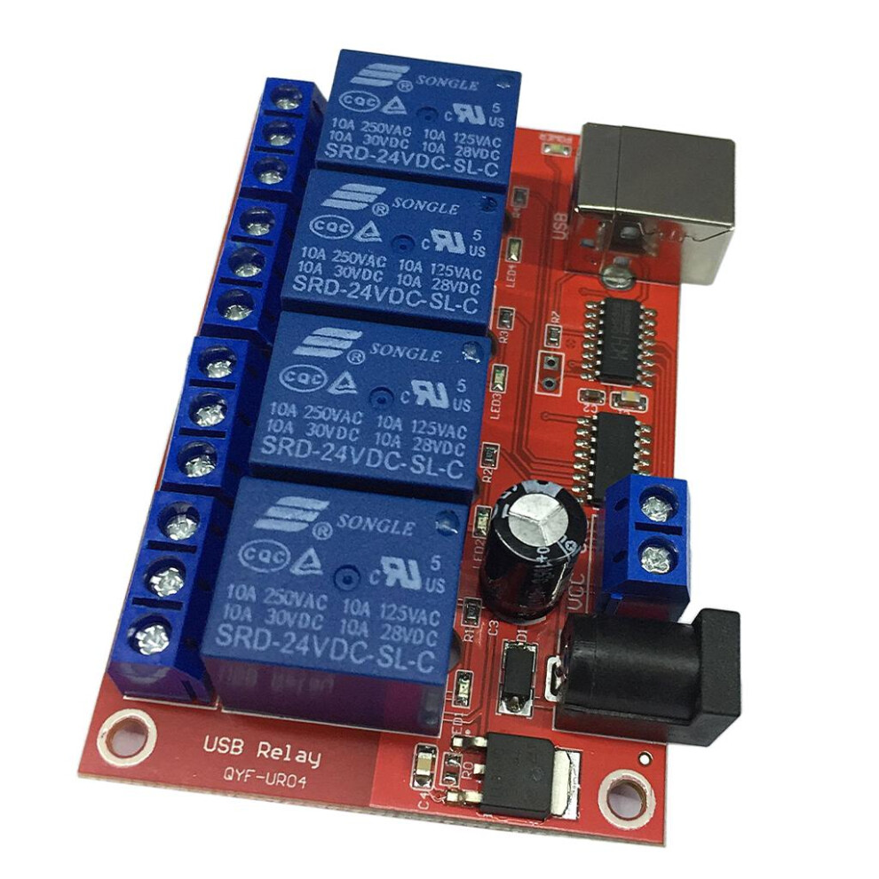 4 Channel Usb Relay Module Hid No Drive Usb Relay For Mcu Control 24V 6902696241269