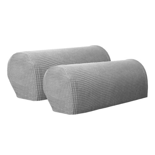 Sofa Armrest Covers Non Slip Stretch Arm Furniture Protector Light Gra