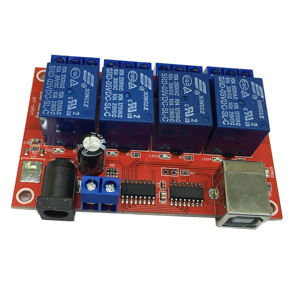 4 Channel Usb Relay Module Hid No Drive Usb Relay For Mcu Control 5V 6902695749629
