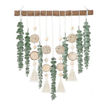 Eucalyptus Wall Hanging Decor Artificial Eucalyptus Plant Fake Greenery Leaves Boho Wall Decor with Wooden Stick