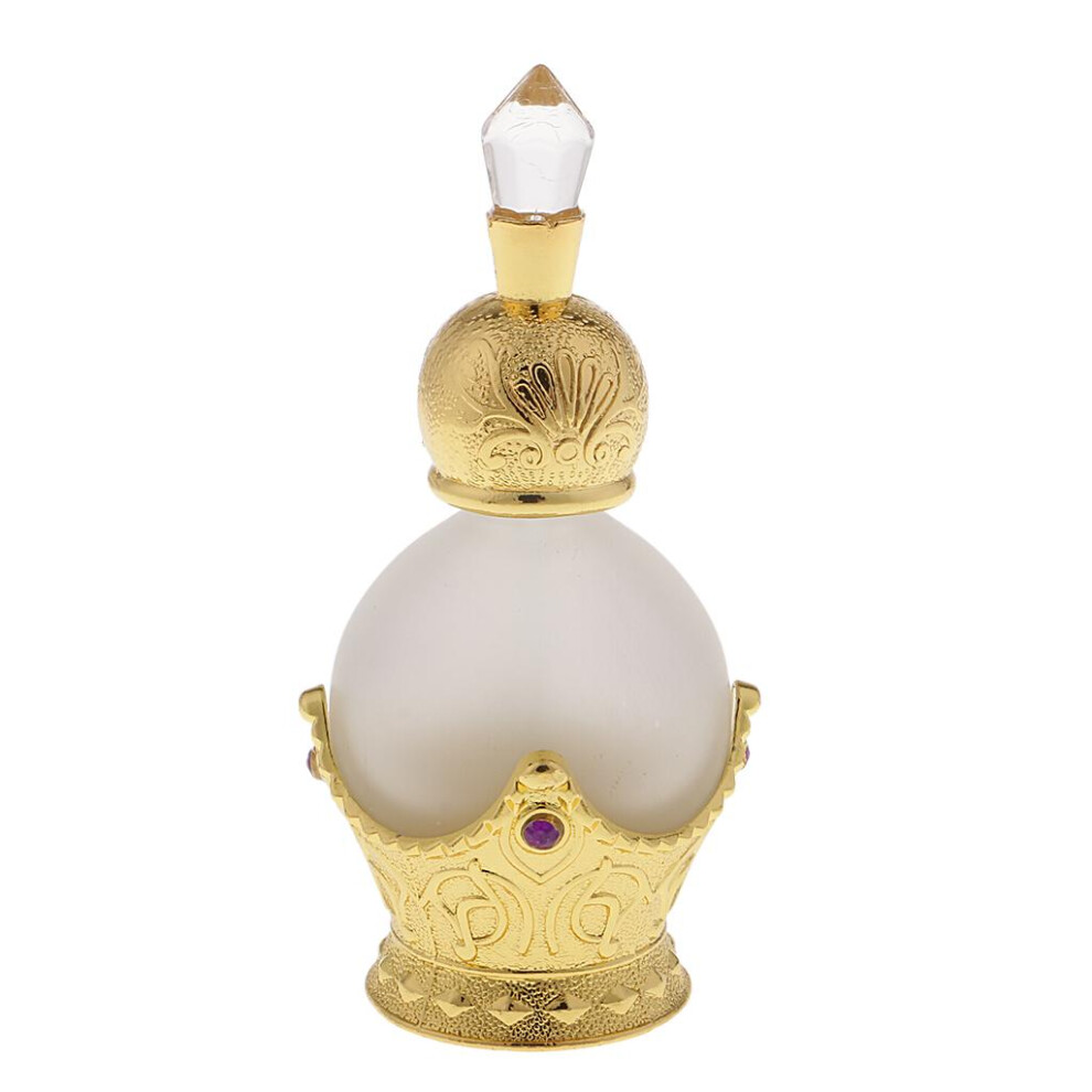 Gold 15Ml Vintage Glass Empty Perfume Spray Bottle Atomizer Refillable