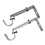 2 Pieces Adjustable Metal Curtain Pole Rod Wall Bracket Hook Holder Gr 1
