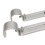 2 Pieces Adjustable Metal Curtain Pole Rod Wall Bracket Hook Holder Si 2