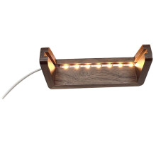 5inch Wooden U-Shaped Luminous Base Display Frame Wooden Frame LED Personalized Cat Memorial Gifts for Loss of Cat