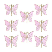 8 STUKS Bloem Vlinder Servetring Houder voor Pasen Bruiloft Familie Verzamelen Servet Doek Ornament Decoratie, een