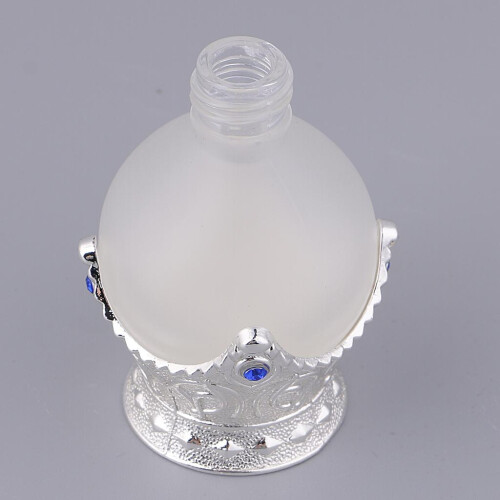 15ml Vintage Glass Empty Perfume Spray Bottle Atomizer Refillable Silv 2