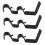 Extendable Adjustable Curtain Rod Pole Wall Bracket Holder Support Bla 3