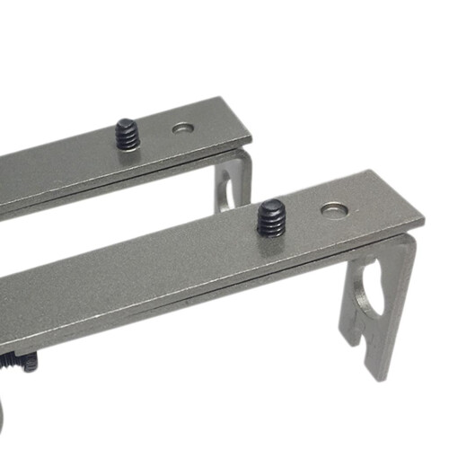 2 Pieces Adjustable Metal Curtain Pole Rod Wall Bracket Hook Holder Gr 2