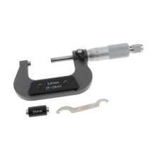 Outside Micrometer Set Gauge Vernier Caliper Wrench Measuring 25-50mm