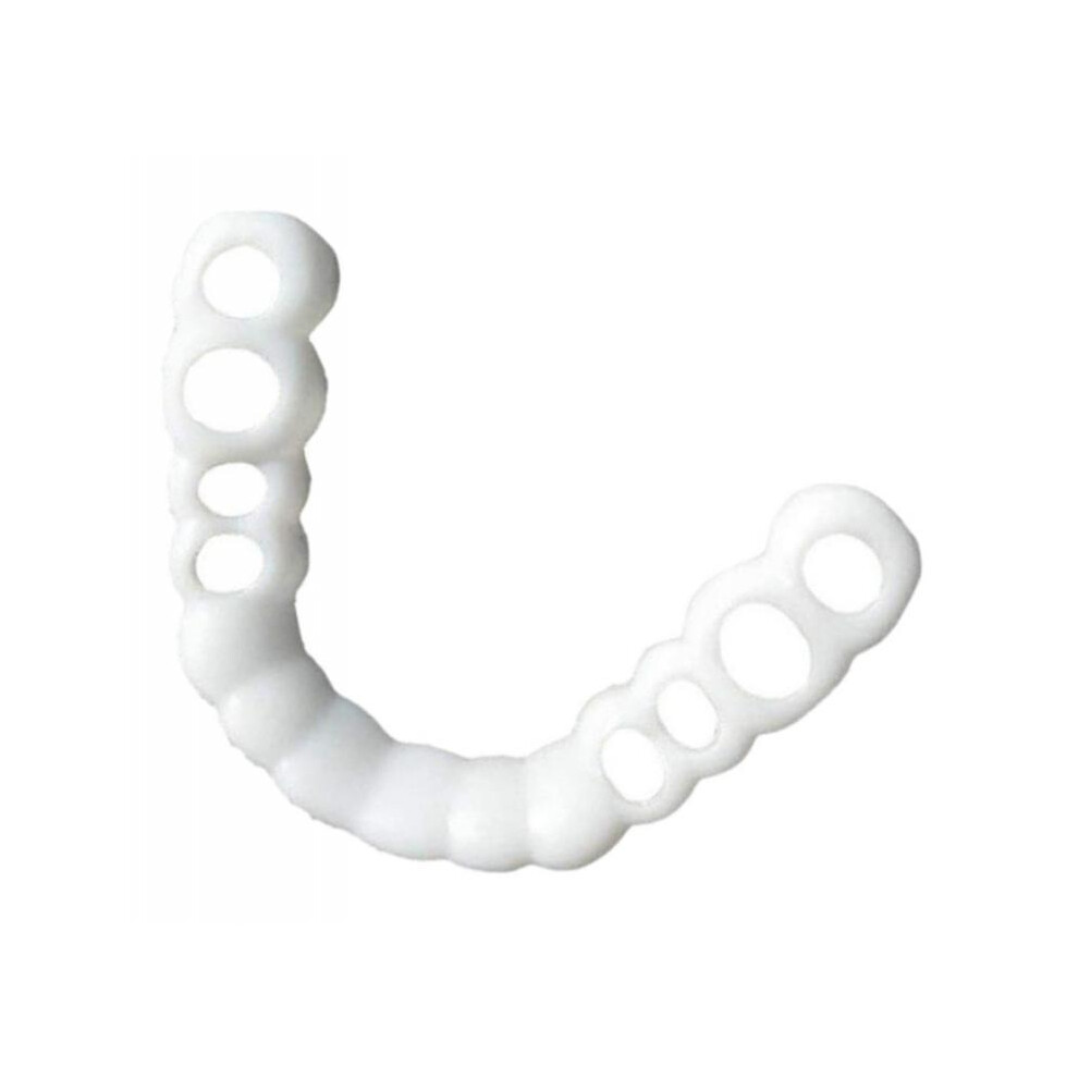 Silicone Upper/Lower False Teeth Dental Veneers Dentures Fake Tooth 7