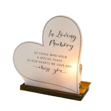 Beileidsgeschenke, Gedenkkerze Aus Acryl und Holz, in Liebevoller Erinnerung, Hochzeitsschilder, Gedenkkerzen für Hochzeiten, Schild für Verlust
