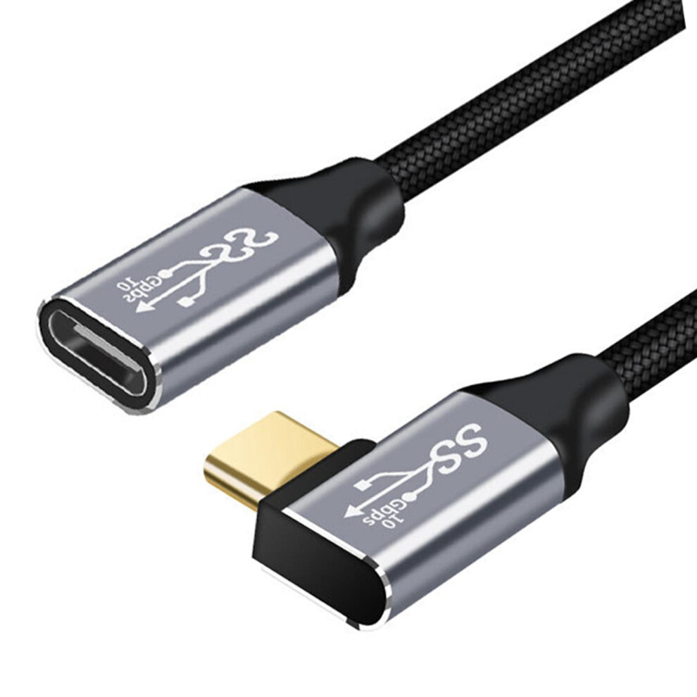 Usb-C To Usb-C Cable 90 Degree Angled Usb 3.1 For Smart Phone Computer 6902695538254