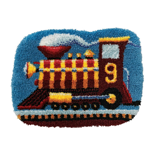 Latch Hook Embroidery Kits Cushion Blank Pillowcase DIY Craft Train 1