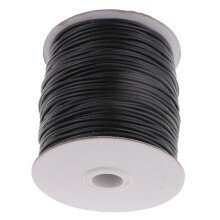 80 Meters 2mm Waxed Cord Beading DIY Jewelry Making Thread Black