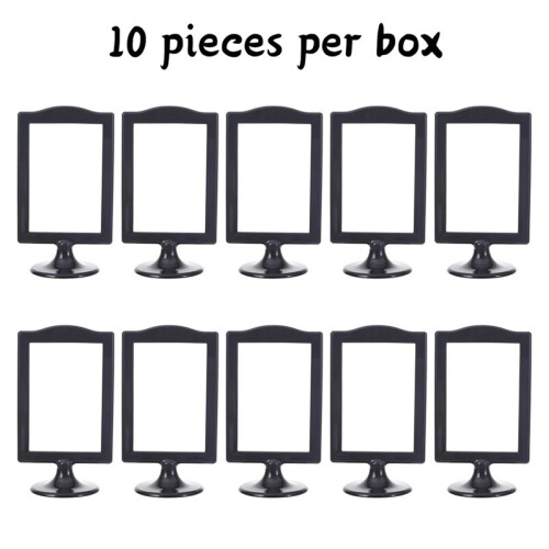 Double Sided Standing Picture Frames 4 X 6 Inch Pedestal Photo Frame Plastic Self Standing Frame for Table,10 Pack