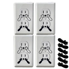 60st Funny Outlet Cover Dekal Vägguttagsdekal Låtsas Eluttagsdekal Handoutlet Dekaler Väggdekal Gag