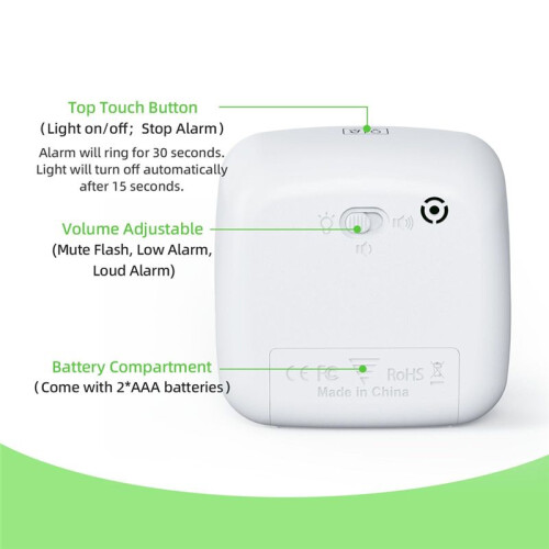 60-Minute Visual Timer with Night Light, Countdown Timer,Pomodoro Timer with Rainbow Pattern for Kids and Adults Green 2