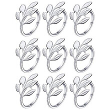 50 Leaf Napkin Ring Napkin Ring Holder Vintage Napkin Adornment Dining Table Ring for Fall Wedding Christmas Decorat