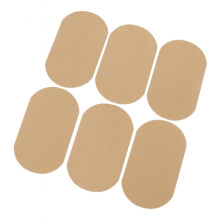 6pcs velvet Oval Elbow Knee Patches Repair Applique sewing suede Beig