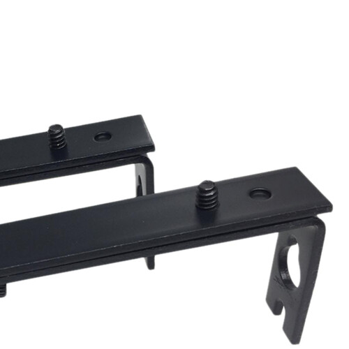 2 Pieces Adjustable Metal Curtain Pole Rod Wall Bracket Hook Holder Bl 2