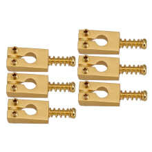 Set of 6 Brass Golden Guitar Bridge Saddles fit for ST Electric Guitar