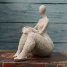 Abstract Resin Chubby Woman Statue Art Living Room Office Cabinet Tabletop Entryway Decorations,Standing