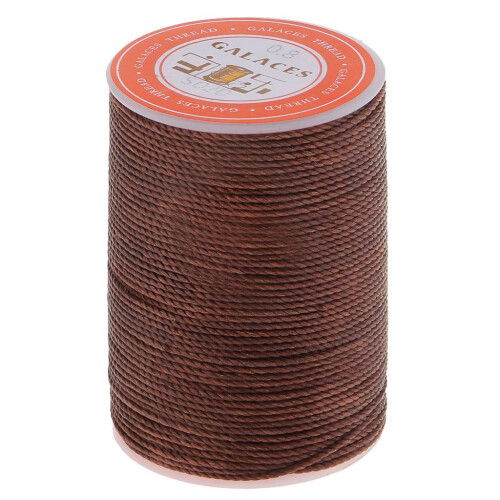 0.8mm Round Polyester Waxed Thread Sewing Stitching DIY Craft Dark Bro