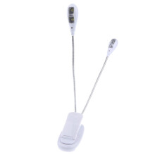 4 LED Music Stand Lamp Music Score Light Clip-on Reading Light White