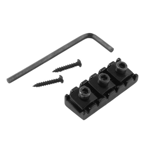 Guitar Locking Nut 42mm String Lock for 6 String Electric Guitar Black 1