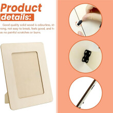 Paquet de 10 Cadres Photo en Bois Non pour Photos de 6 Pouces, Ensemble de Cadres Photo pour Cartes Postales Debout, Kit de Souvenirs à Faire
