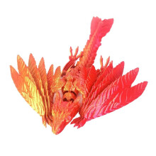 Dynamic 3D Printed Dragon Crystal Dragon Fidget Toys for Adults 3D Printed Articulated Dragon,Laser Red