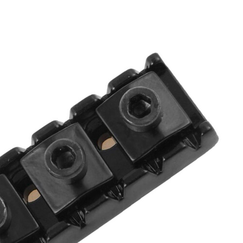 Guitar Locking Nut 42mm String Lock for 6 String Electric Guitar Black 2