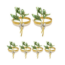 6st Guld Lily Servettringar Metall Servettringhållare för Bröllopsfest Högtidsbankett Julmiddag, C