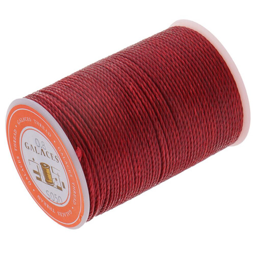 0.8mm Round Polyester Waxed Thread Sewing Stitching DIY Craft Deep Red